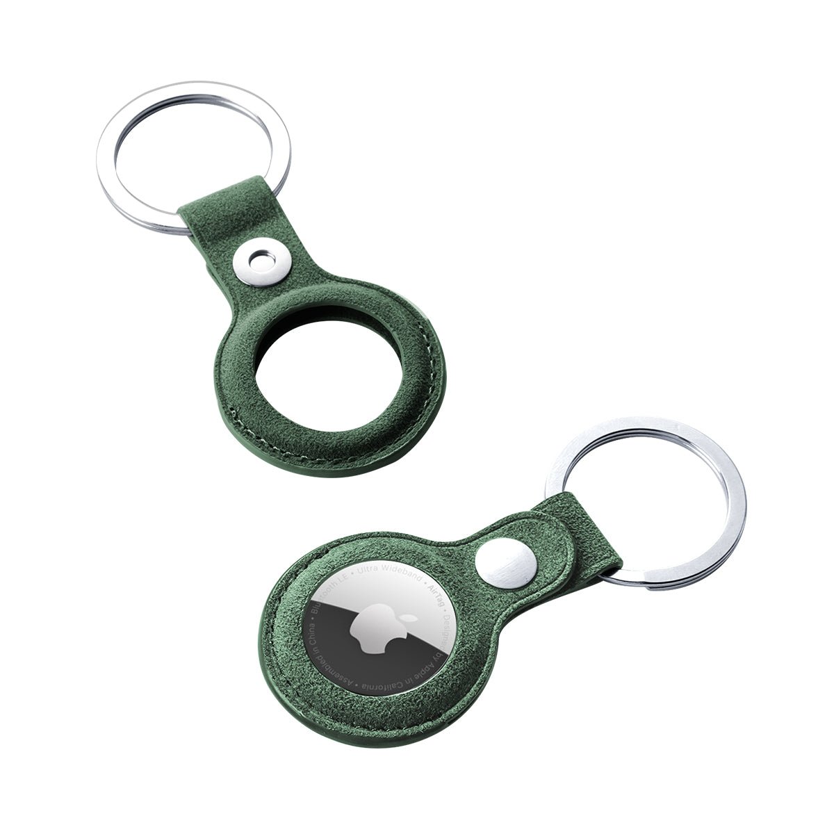 Alcantara AirTag Key Ring - Midnight Green - Alcanside