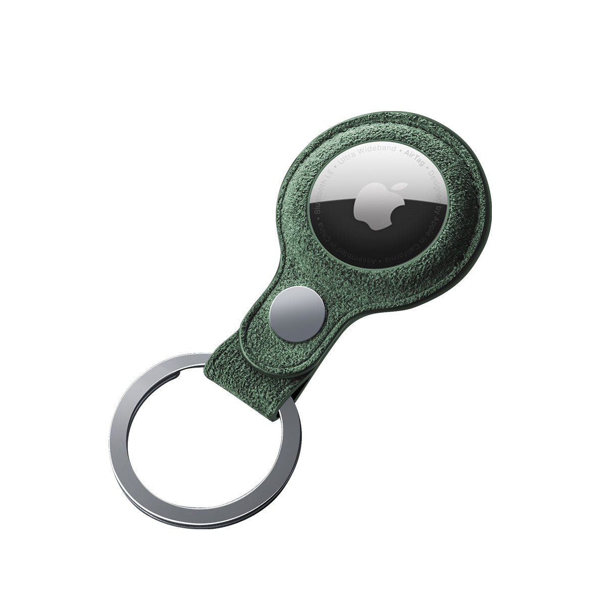 Alcantara AirTag Key Ring - Midnight Green - Alcanside