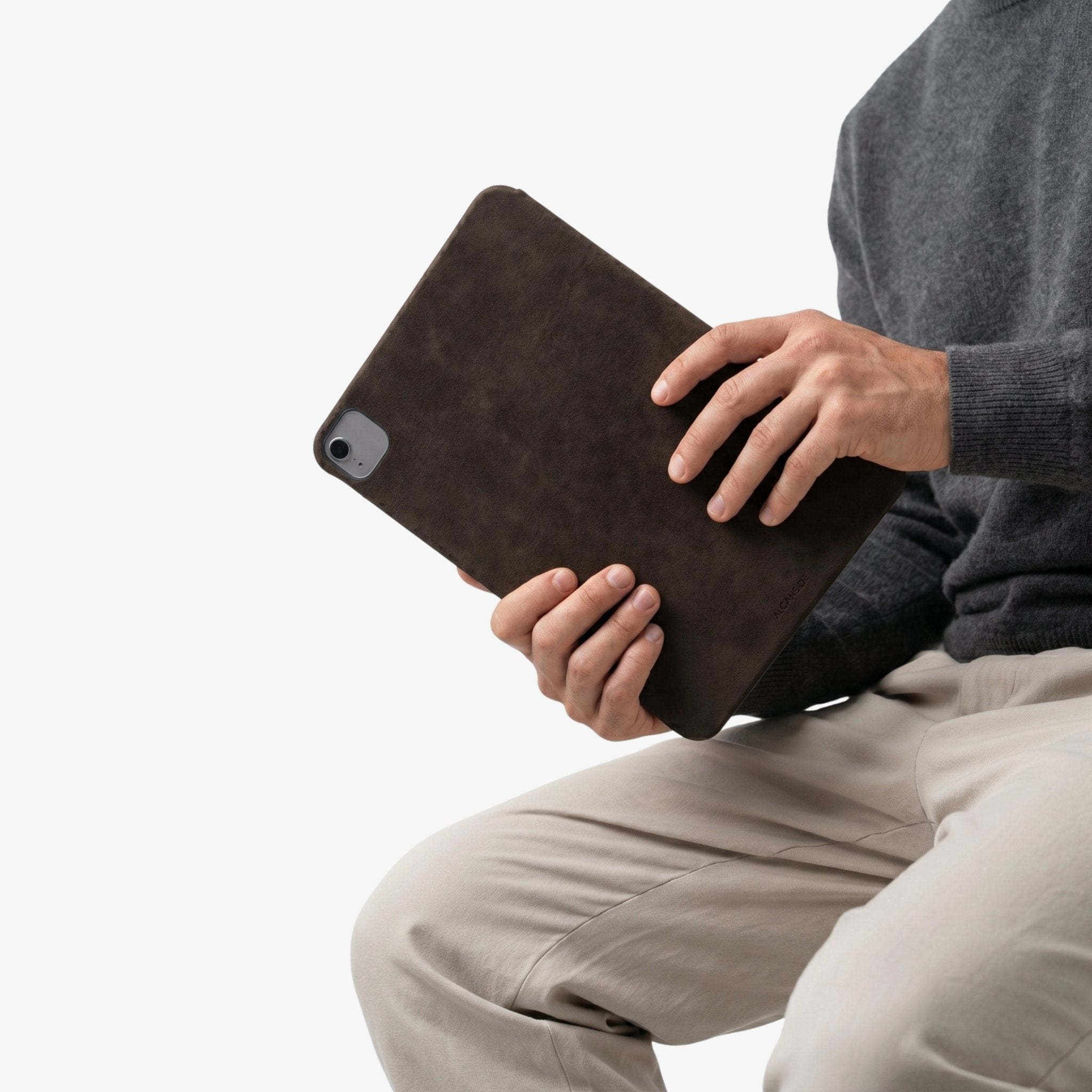 Alcantara iPad Cover - For iPad Air 2026 (13 inch) - Chocolate Brown - Alcanside