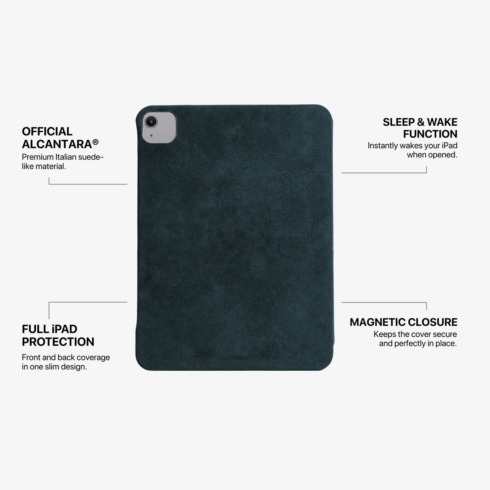Alcantara iPad Cover - For iPad Air 2026 (13 inch) - Navy Blue - Alcanside