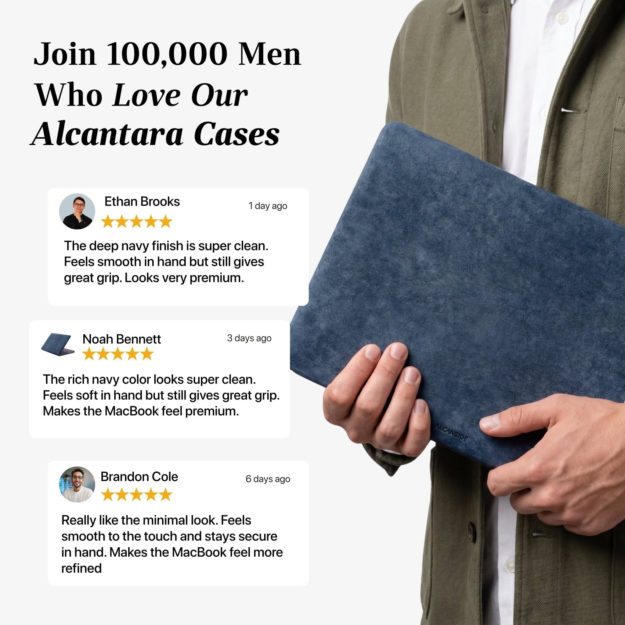 Alcantara MacBook Pro & Pro Max Cover - For 14 inch (2021 - 2025) - Ocean Blue - Alcanside