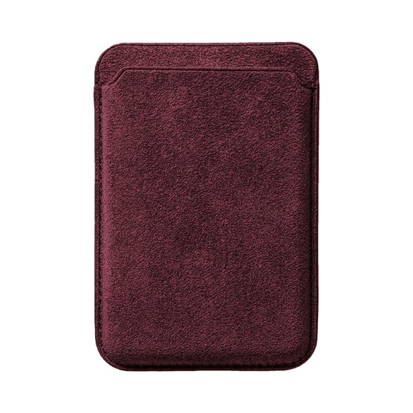 Alcantara MagSafe Wallet - Wine Red