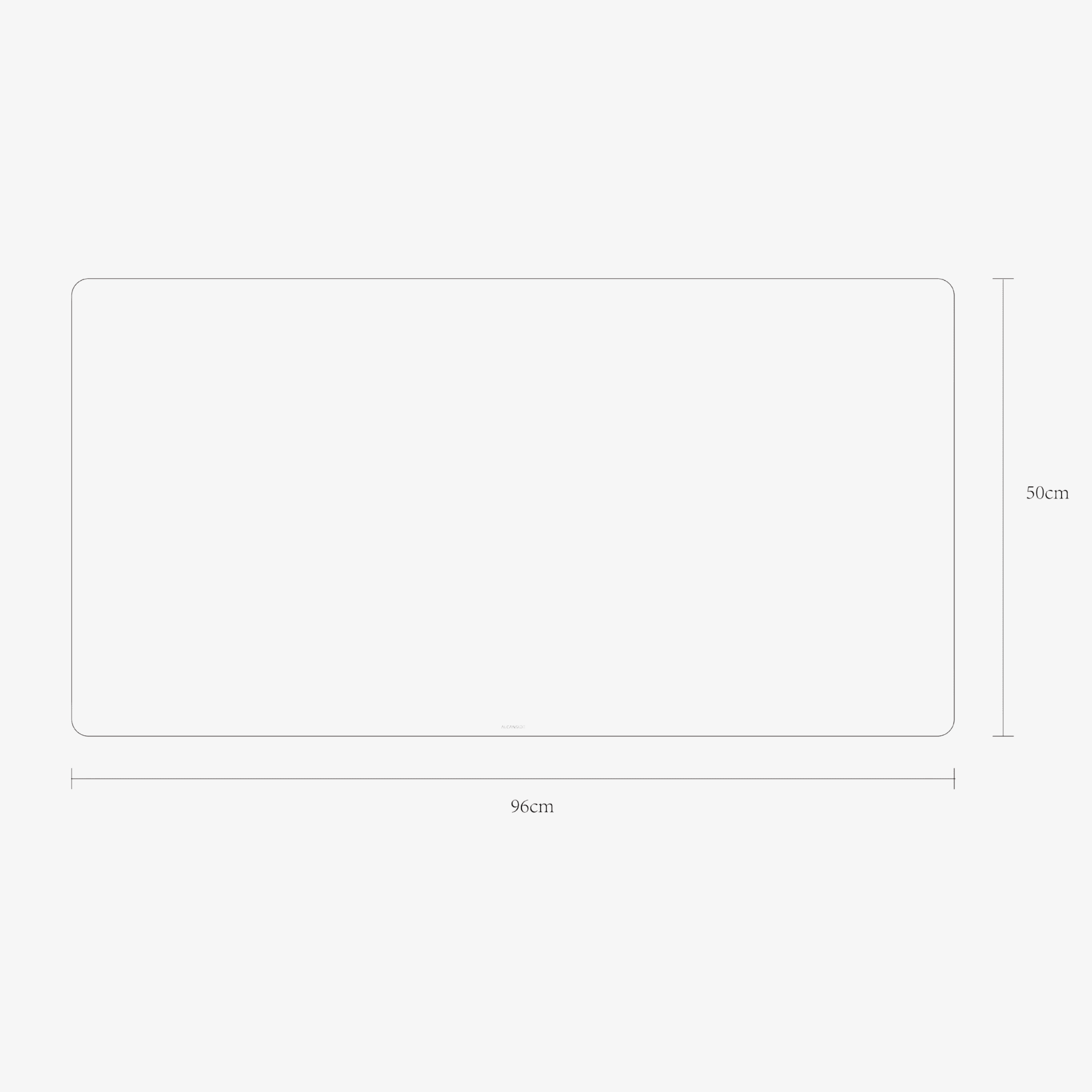 Alcantara Mousepad 96x50cm - Space Grey - Alcanside