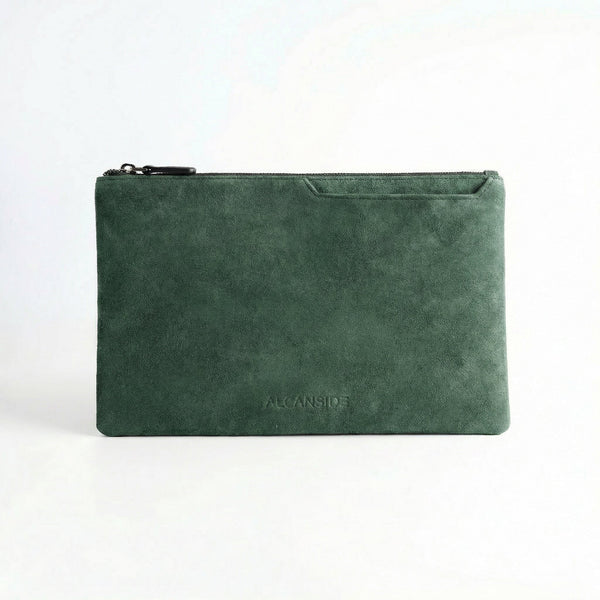 Alcantara Pouch - Midnight Green