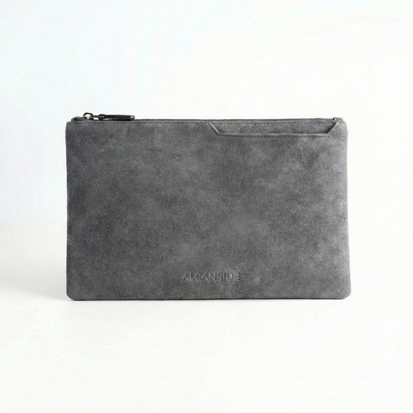 Alcantara Pouch - Nardo Gray