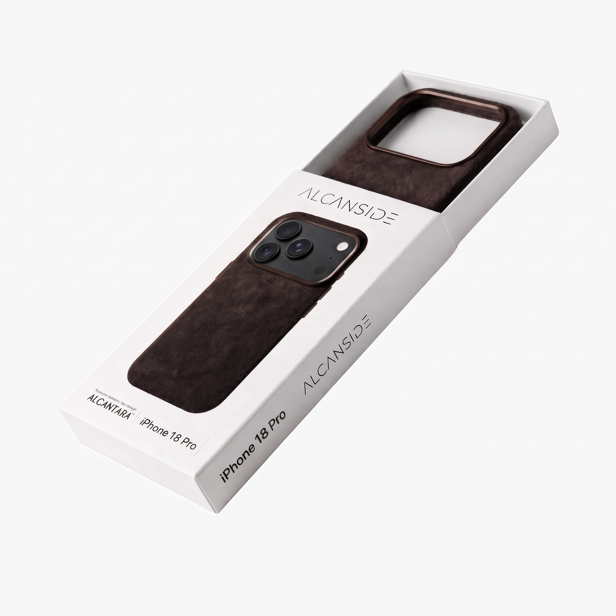 iPhone 18 Pro Max Alcantara case packaging
