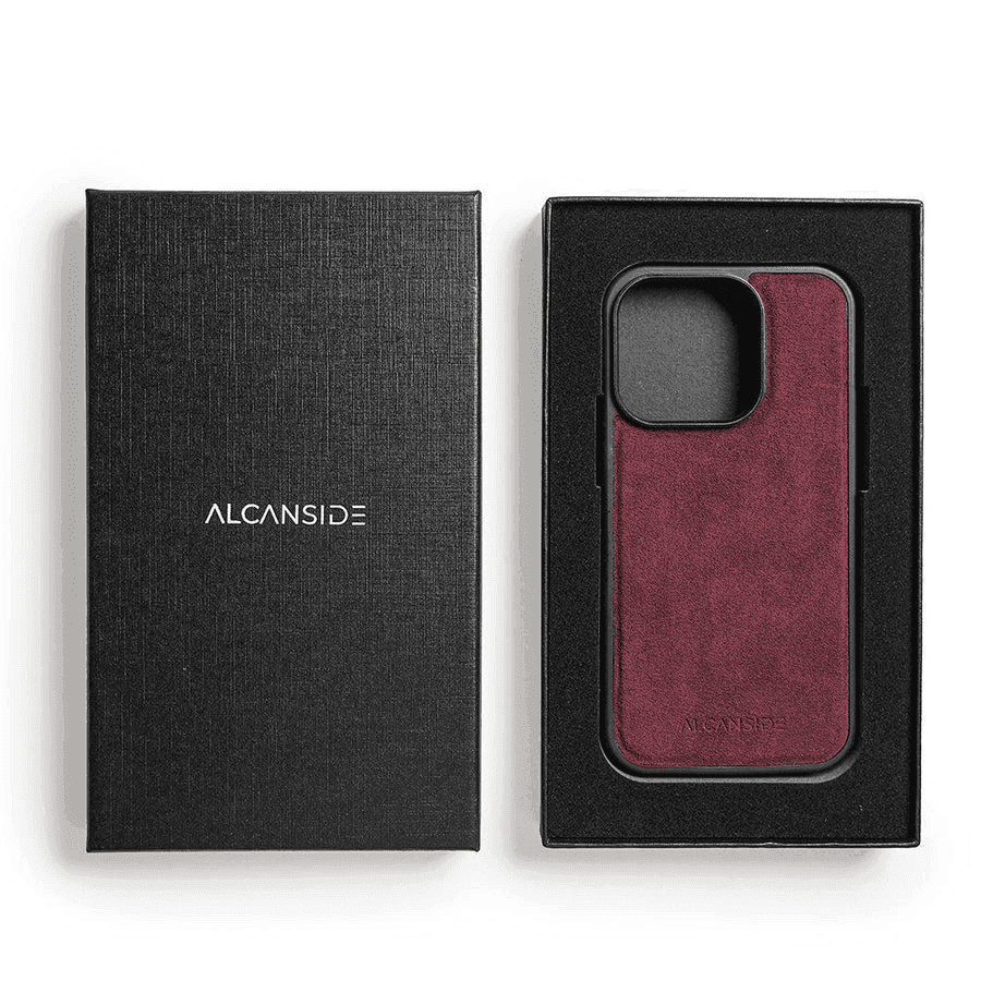iPhone 13 Pro Max - Alcantara Back Cover - Wine Red