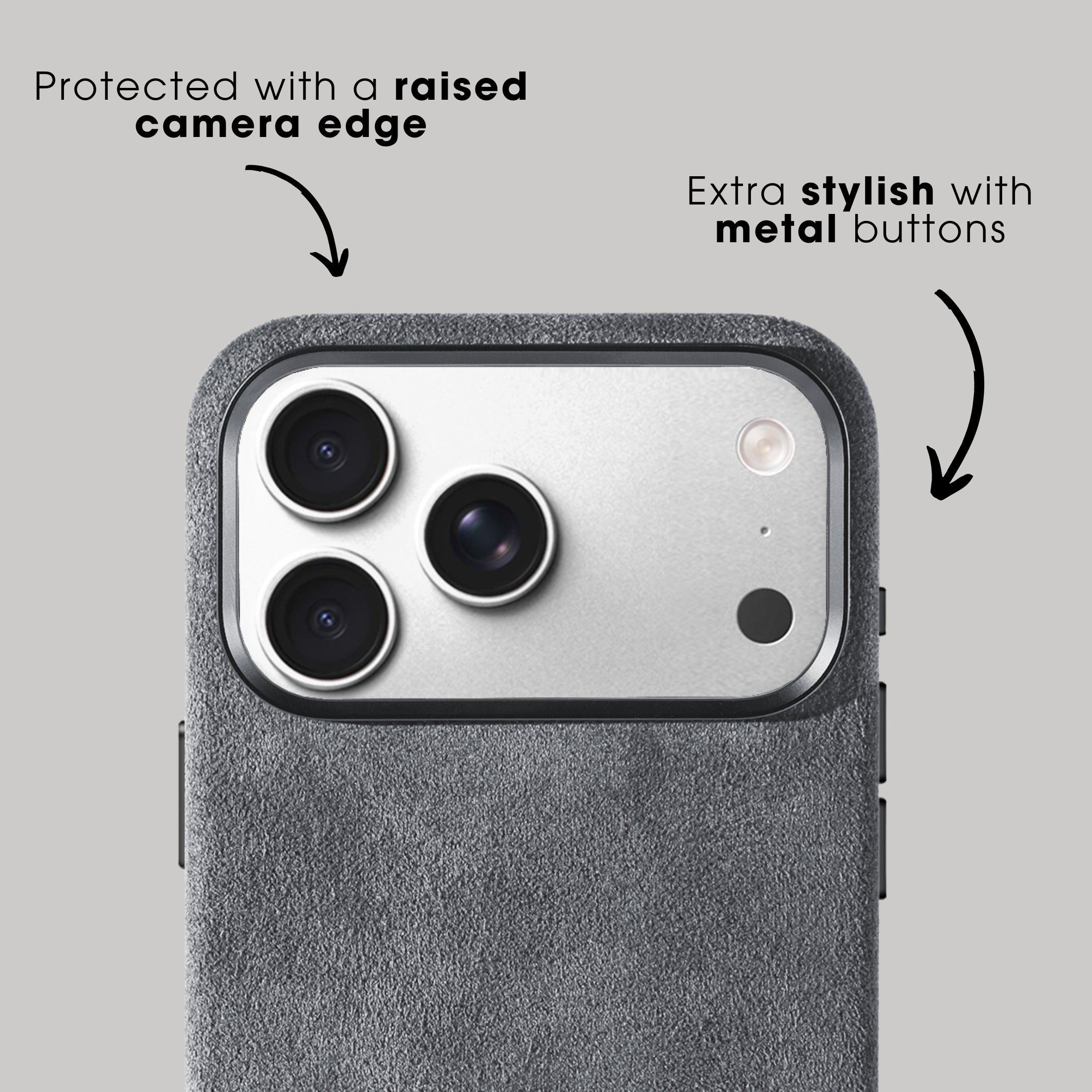 iPhone 17 Pro Max - Alcantara Case - Nardo Gray