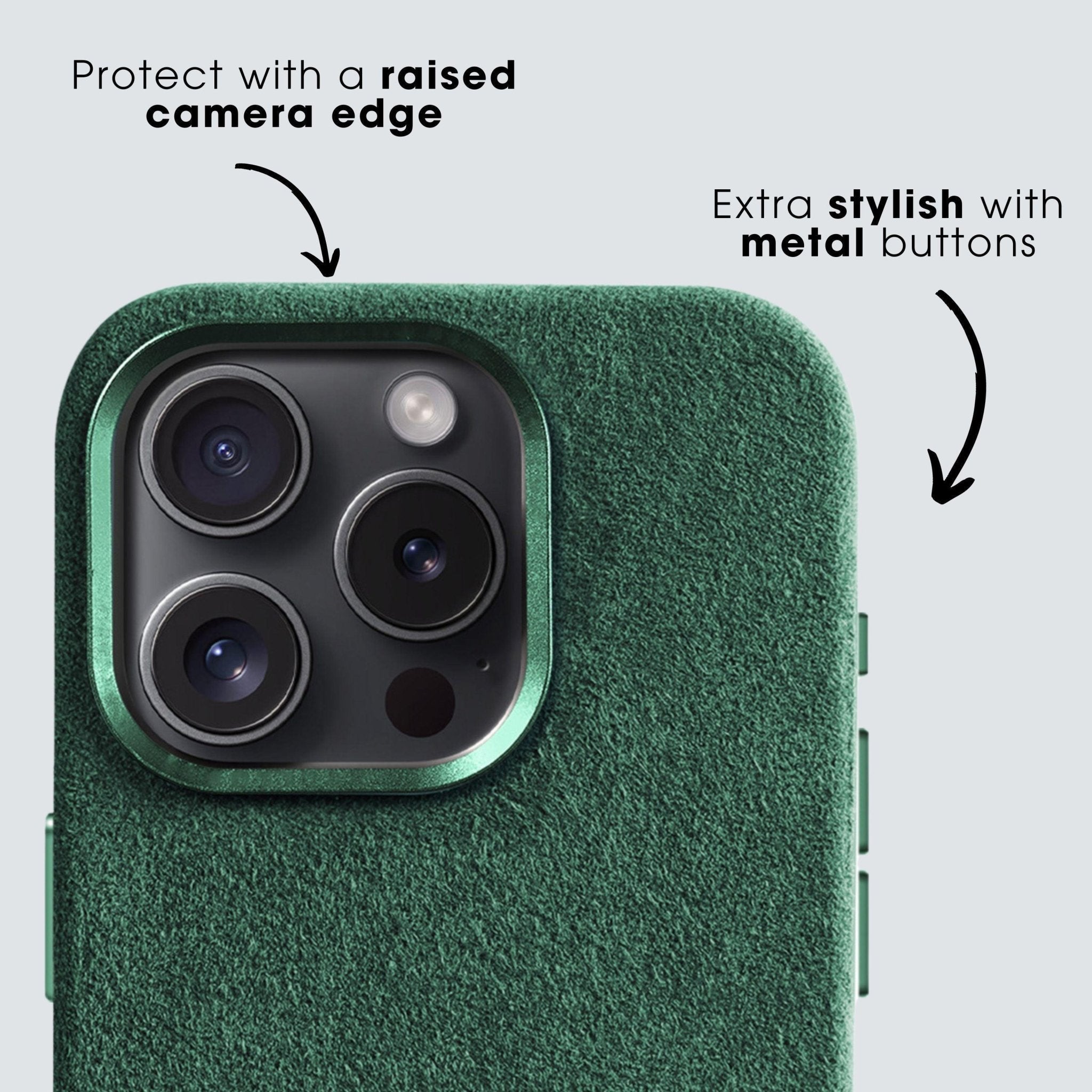 iPhone 13 - Alcantara Case - Midnight Green - Alcanside