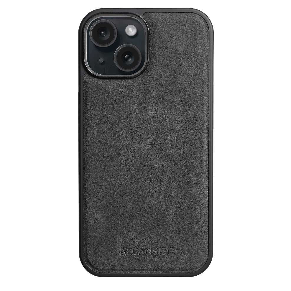 iPhone 15 Plus - Alcantara Back Cover - Space Grey - Alcanside