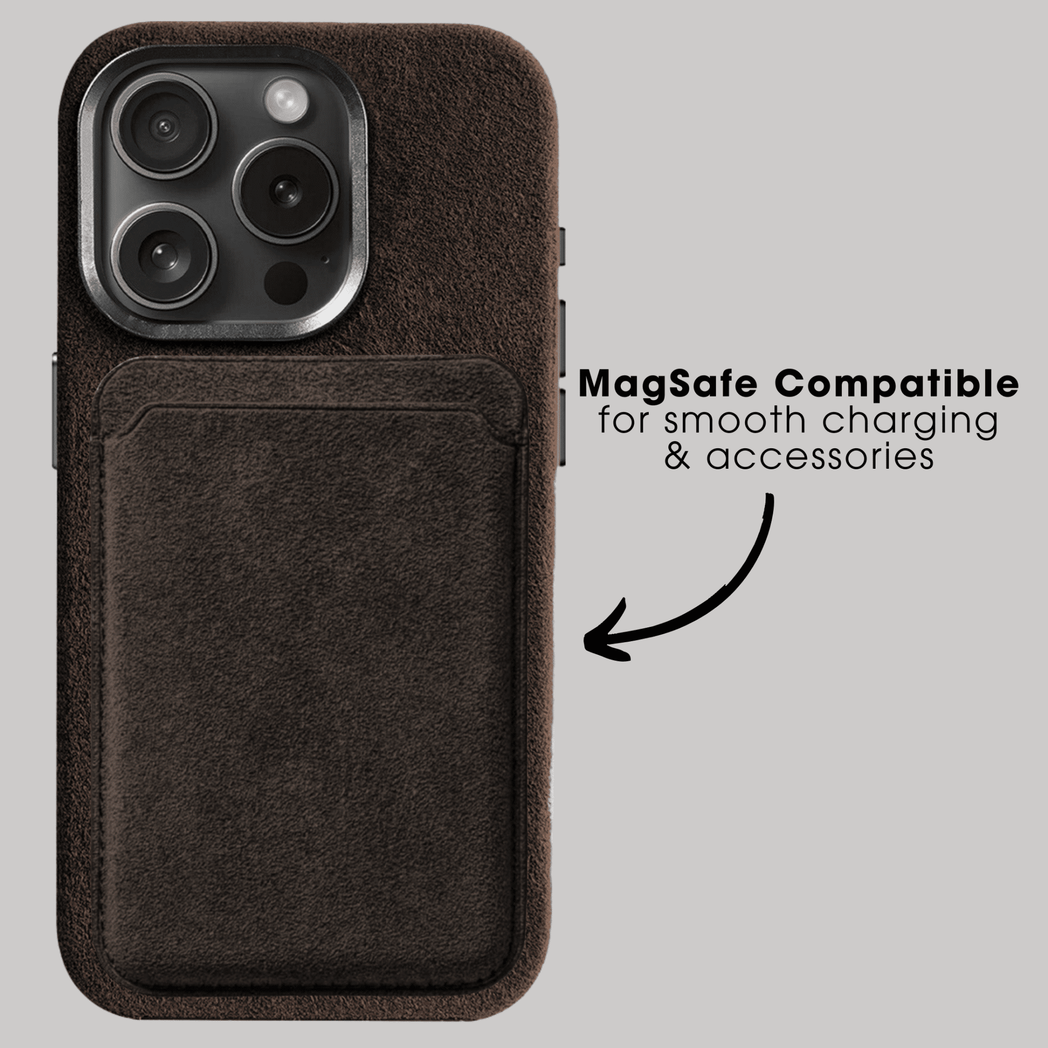 iPhone 15 Pro - Alcantara Case - Chocolate Brown - Alcanside