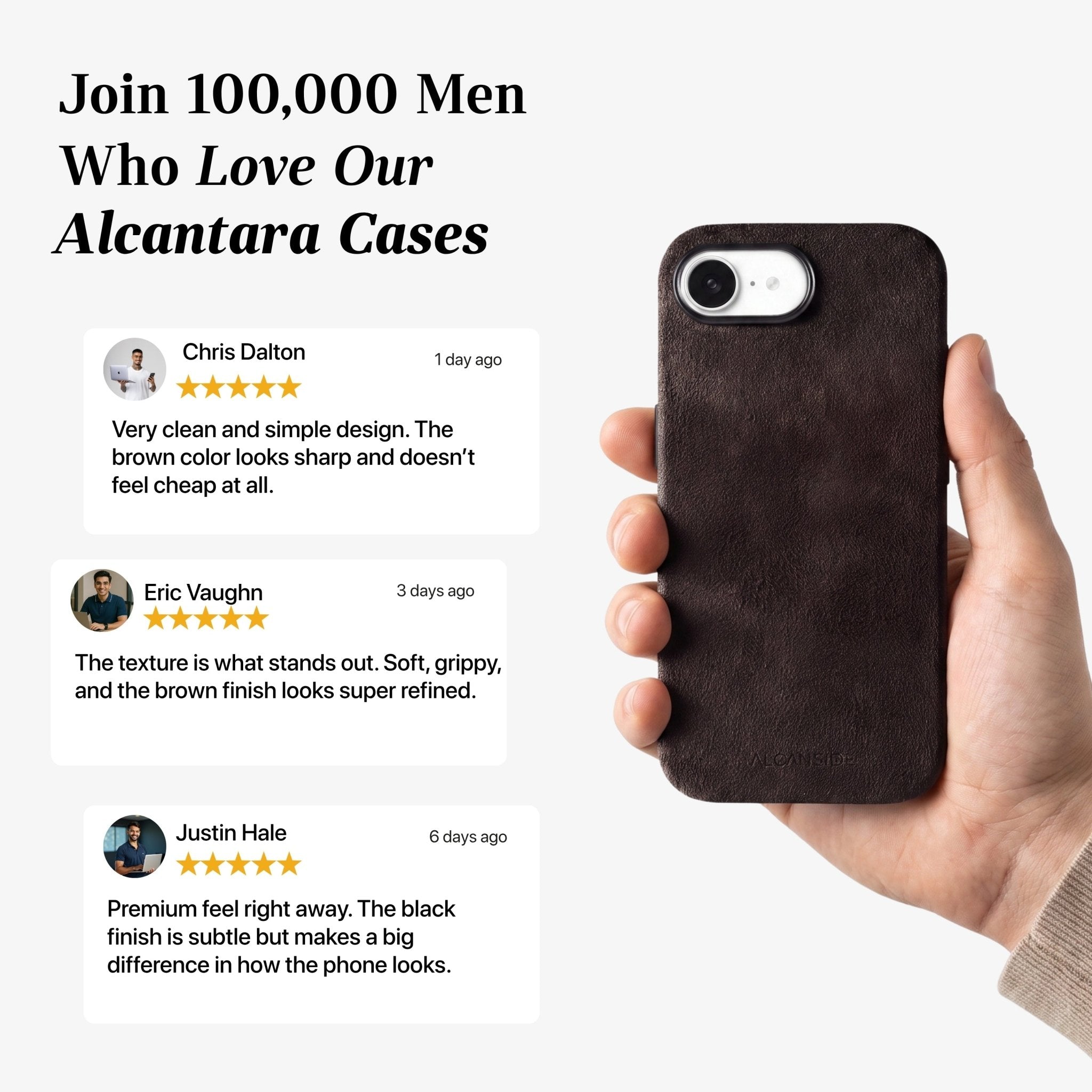 iPhone 16e - Alcantara Case - Chocolate Brown - Alcanside