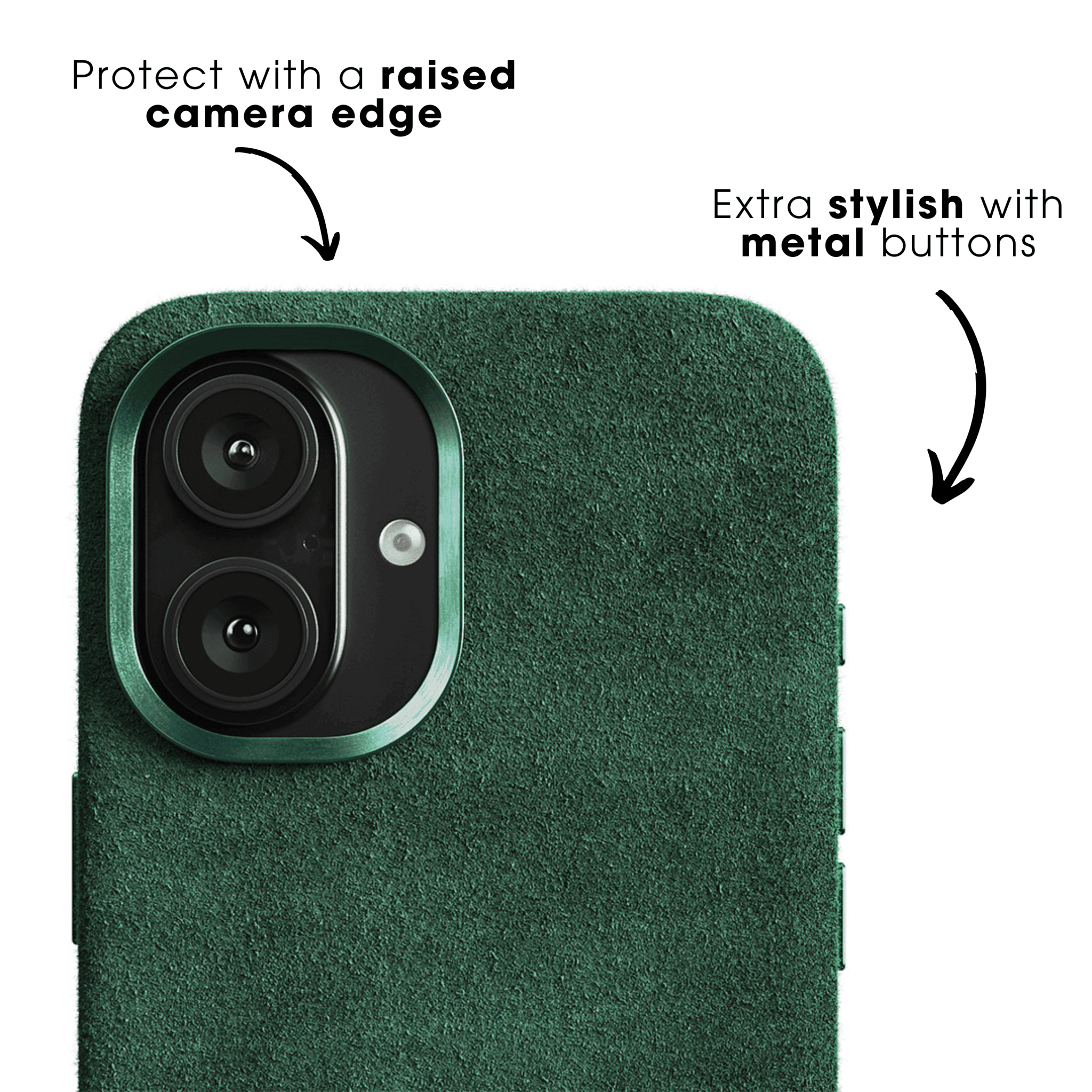 iPhone 16e - Alcantara Case - Midnight Green - Alcanside