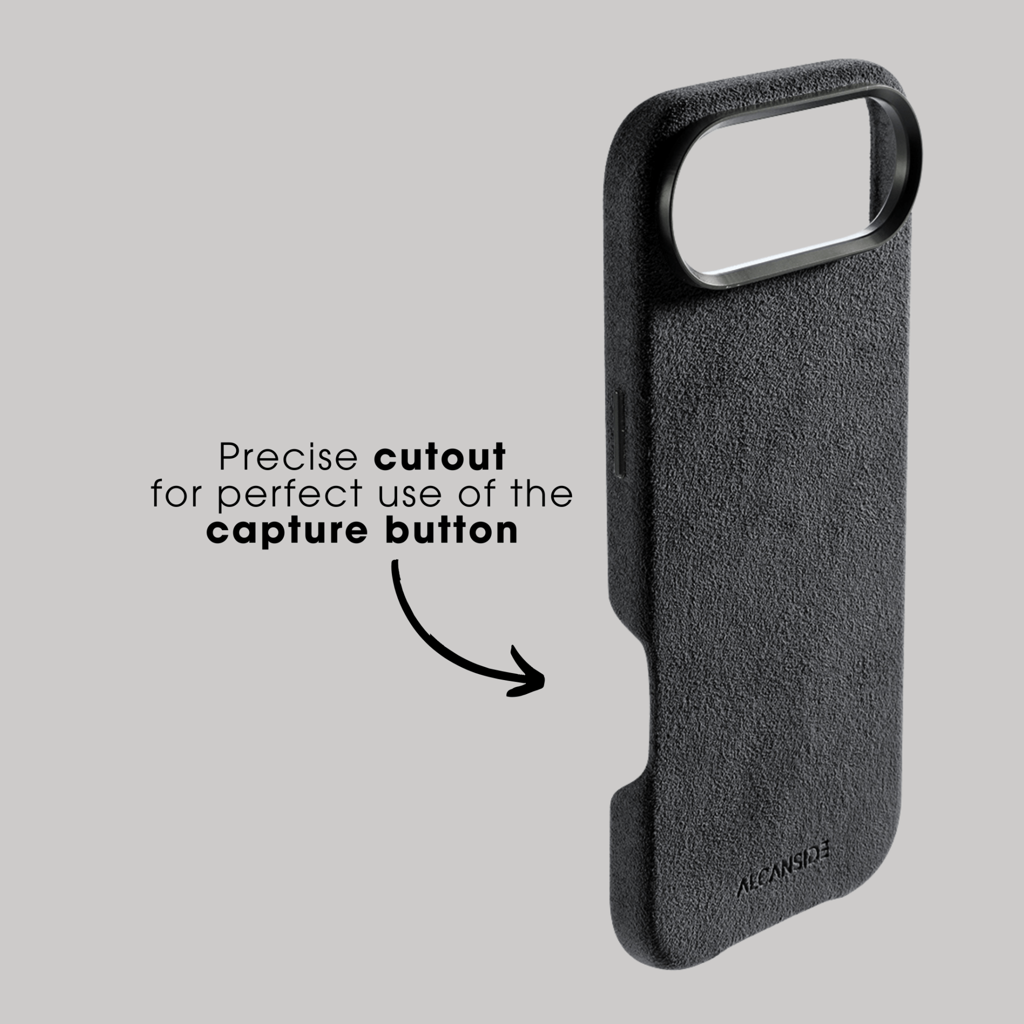 iPhone 17 Air - Alcantara Case - Space Grey - Alcanside