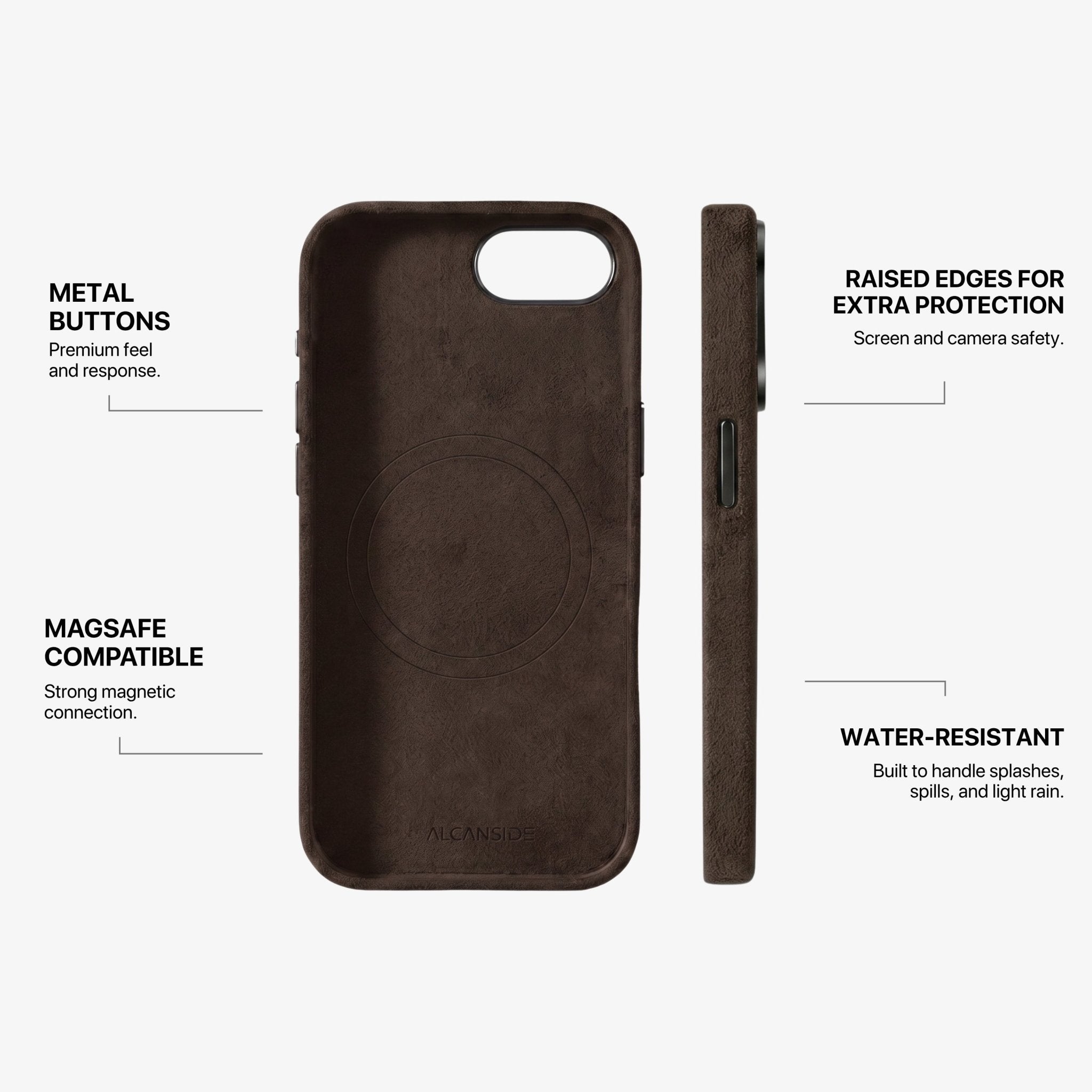 iPhone 17e - Alcantara Case - Chocolate Brown - Alcanside