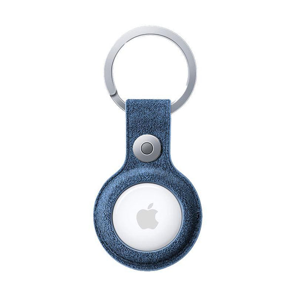 Alcantara AirTag Key Ring - Ocean Blue