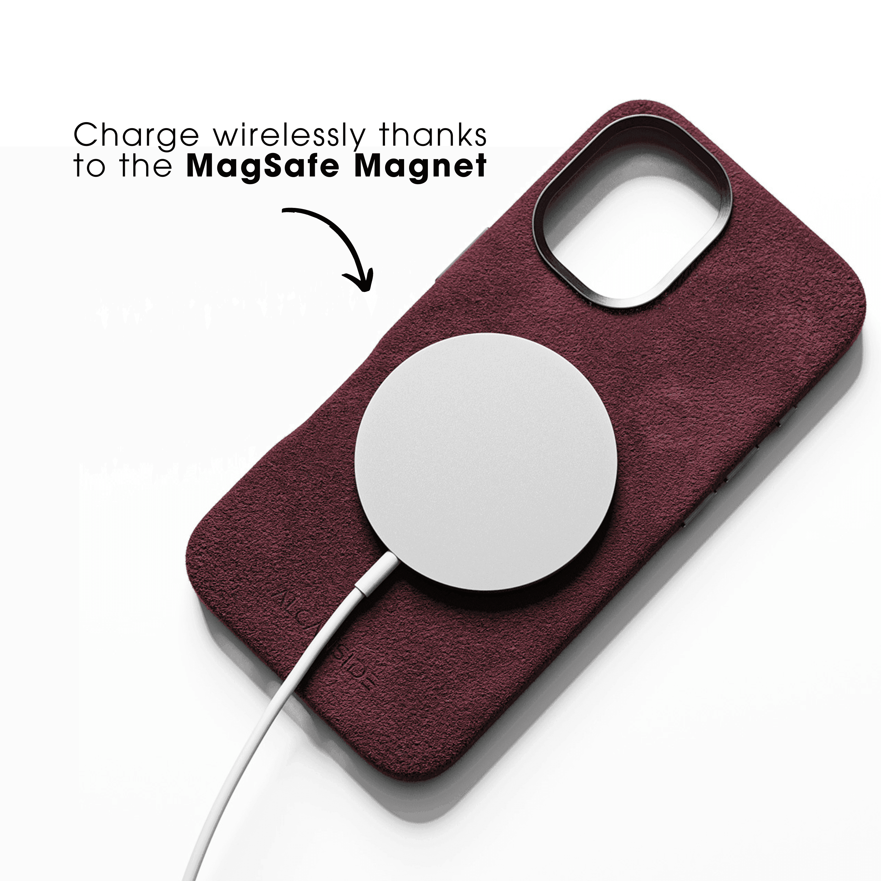 iPhone 16 - Alcantara Case - Wine Red