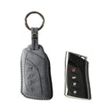 Alcantara Car Key Fob Cover for Lexus Model C with Buckle - Space Grey