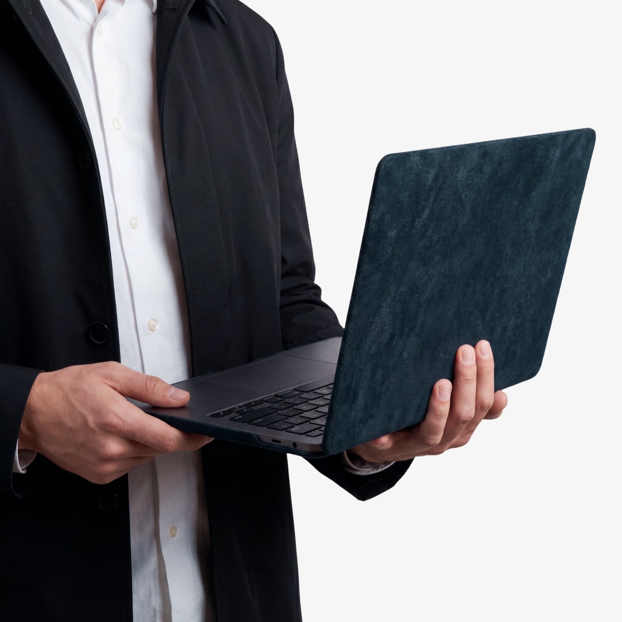 Alcantara MacBook Pro & Pro Max Cover - For 16 inch (2021 - 2024) - Navy Blue - Alcanside