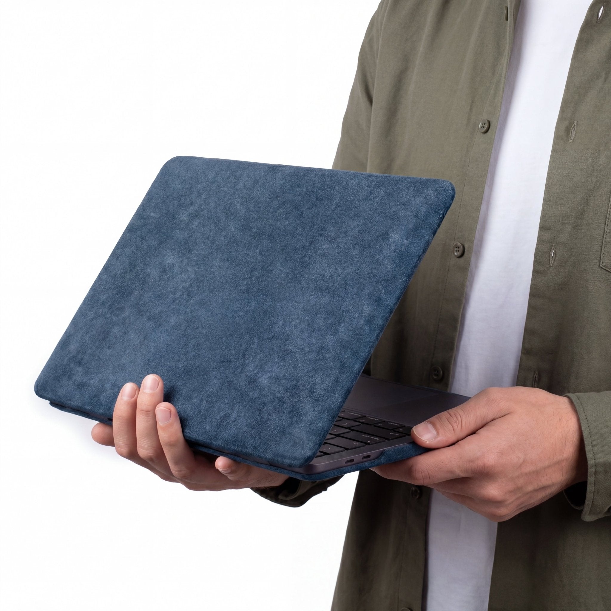 Alcantara MacBook Pro & Pro Max Cover - For 16 inch (2021 - 2024) - Ocean Blue - Alcanside