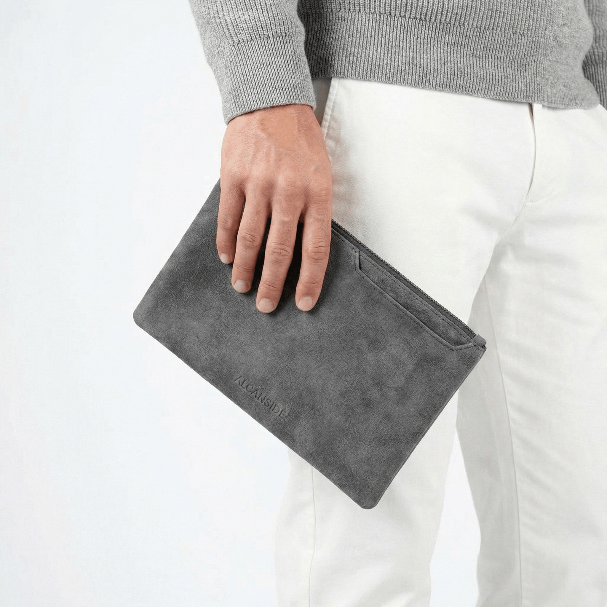 Alcantara Pouch - Nardo Gray - Alcanside