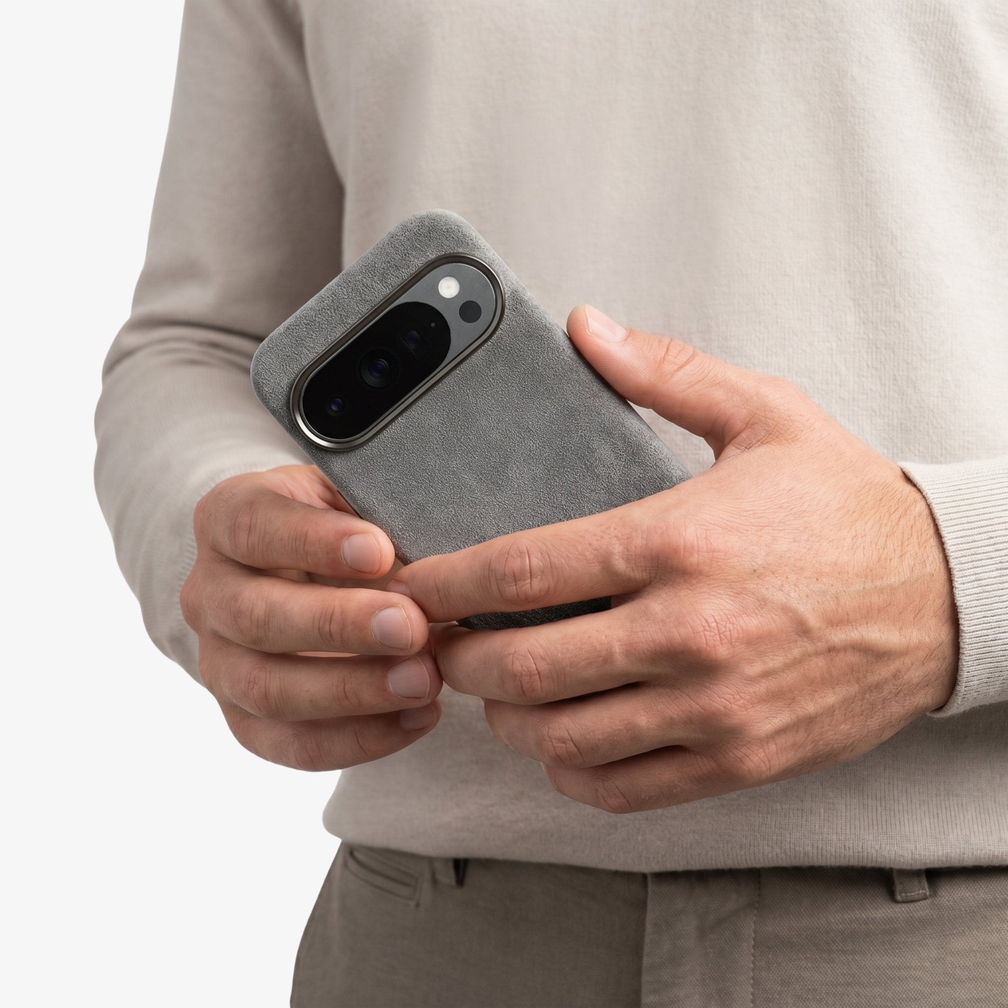 Google Pixel 10 Pro XL - Alcantara Case - Nardo Gray - Alcanside
