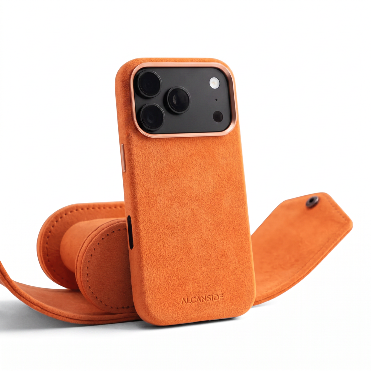 iPhone 18 Pro Alcantara case with MagSafe wallet and AirPods case