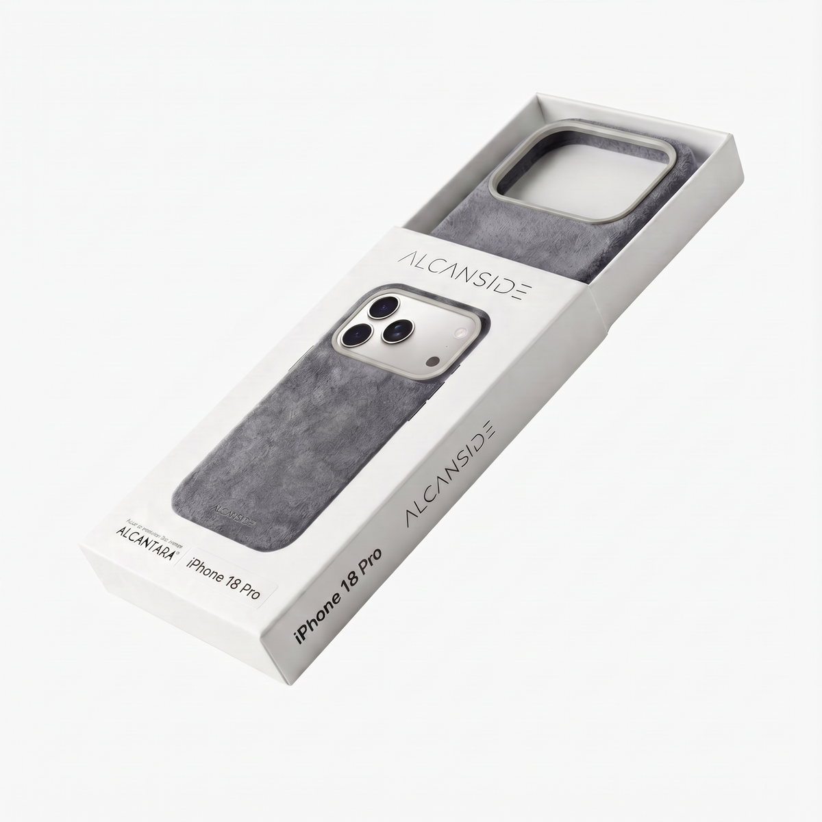 iPhone 18 Pro Max Alcantara case packaging