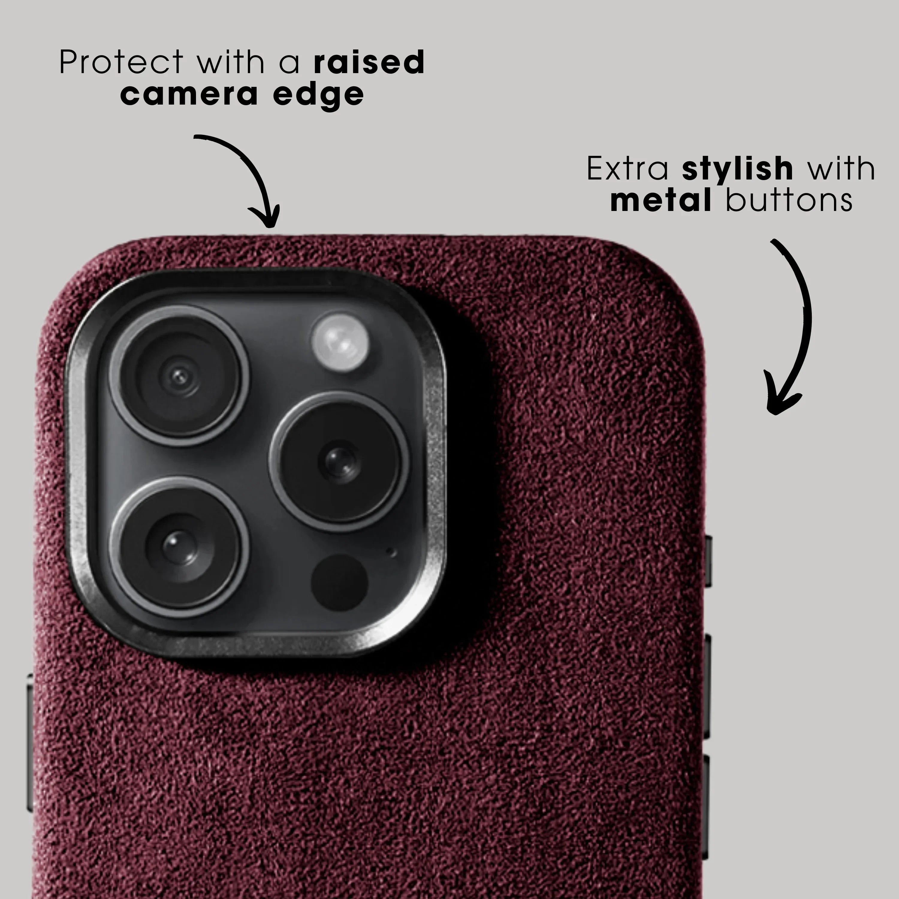 iPhone 16 Pro - Alcantara Case - Wine Red