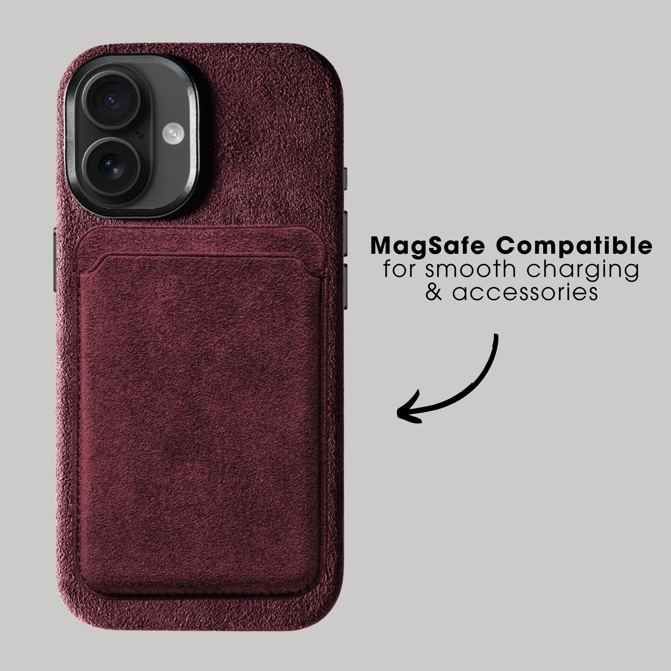 iPhone 17 - Alcantara Case - Wine Red