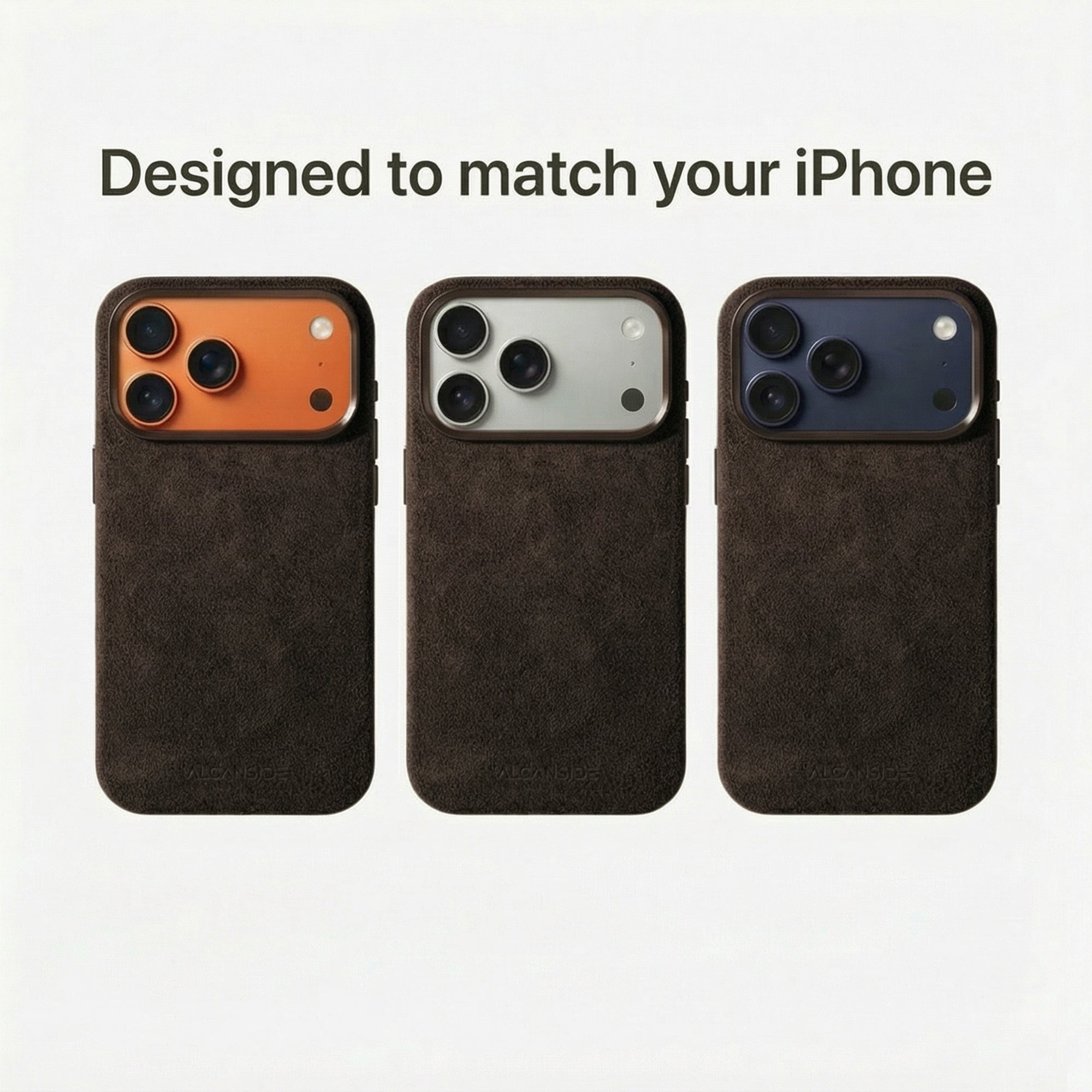 iPhone Alcantara Case - Chocolate Brown - Alcanside